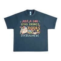 Just A Girl Who Brings Books Everywhere Urban Heavy Tee | Teevron