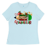 Baby Blue christmas counselor pencil Ladies Tee - FaDigitalArtStudio
