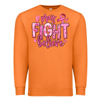 Carrot pray fight believe breast cancer Premium Sweatshirt - texasbilliewilder