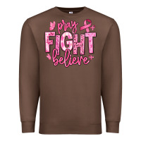 Chestnut pray fight believe breast cancer Premium Sweatshirt - texasbilliewilder