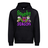 Black Spooky Season Coffee Cups Urban Hoodie - FaDigitalArtStudio