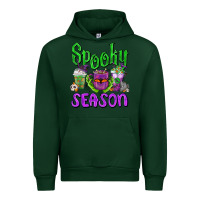 Forest Green Spooky Season Coffee Cups Urban Hoodie - FaDigitalArtStudio