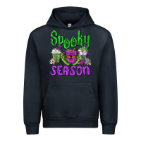 Navy Spooky Season Coffee Cups Urban Hoodie - FaDigitalArtStudio