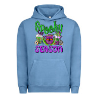 Pigment Pebble Blue Spooky Season Coffee Cups Urban Hoodie - FaDigitalArtStudio