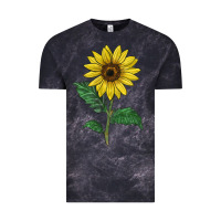 Cloud Black Sunray yellow sunflower Vintage Tee - LillyAllenDesigns