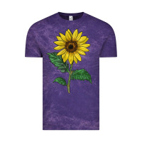 Cloud Purple Sunray yellow sunflower Vintage Tee - LillyAllenDesigns