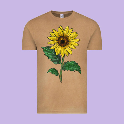 Sunray Yellow Sunflower Vintage Tee Designed By Lillyallendesigns