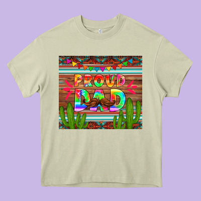 Proud Dad Tumbler Heavy Core Tee Designed By Hra Design Shop
