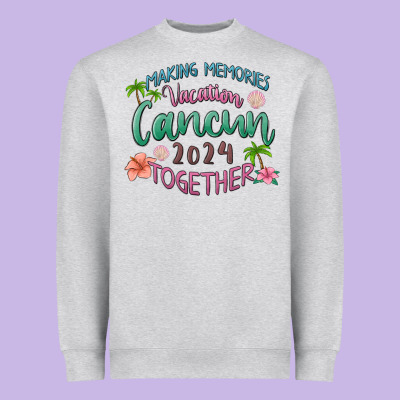 Making Memories Vacation Cancun 2024 Together Heavyweight Sweatshirt Designed By Maliassmallbusiness