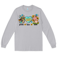 Moon Dust peace love cute cow Long Sleeve Tee - NancyCooperArtShop