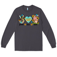 Smoke peace love cute cow Long Sleeve Tee - NancyCooperArtShop