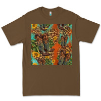 Cacao western boots and sunflowers seamless pattern Premium Tee - HRA Design Shop