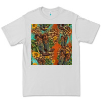 Dove Grey western boots and sunflowers seamless pattern Premium Tee - HRA Design Shop