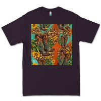 Plum western boots and sunflowers seamless pattern Premium Tee - HRA Design Shop