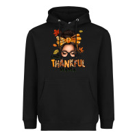 Black one thankful mama afro messy bun Heavyweight Hoodie - texasbilliewilder