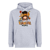 Heather Grey one thankful mama afro messy bun Heavyweight Hoodie - texasbilliewilder