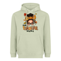 One Thankful Mama Afro Messy Bun Heavyweight Hoodie | Teevron