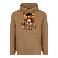 Toasted Coconut one thankful mama afro messy bun Heavyweight Hoodie - texasbilliewilder