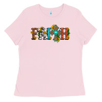 Bubblegum Pink faith with cross and sunflower Ladies Tee - HRA Design Shop