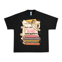 Black just a girl who brings books everywhere Urban Heavy Tee - MaliasSmallBusiness