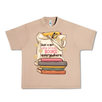 Burro just a girl who brings books everywhere Urban Heavy Tee - MaliasSmallBusiness