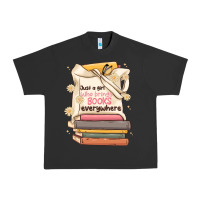 Just A Girl Who Brings Books Everywhere Urban Heavy Tee | Teevron