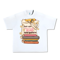 White just a girl who brings books everywhere Urban Heavy Tee - MaliasSmallBusiness