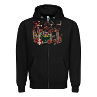 Black Noel Zipper Hoodie - SublimationCraftShop