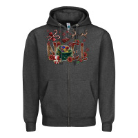 Charcoal Heather Noel Zipper Hoodie - SublimationCraftShop