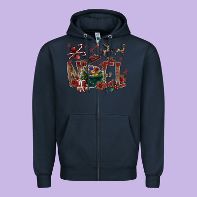 Noel Zipper Hoodie Designed By Sublimationcraftshop