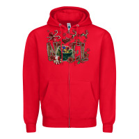 Red Noel Zipper Hoodie - SublimationCraftShop
