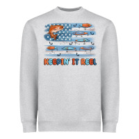 Heather Grey fishing lure flag keepin' it reel Heavyweight Sweatshirt - MaliasSmallBusiness