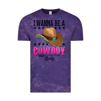 Cloud Purple i wanna be a cowboy baby Vintage Tee - AdoDesignShop