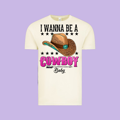 I Wanna Be A Cowboy Baby Vintage Tee Designed By Adodesignshop