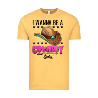 Vintage Mustard i wanna be a cowboy baby Vintage Tee - AdoDesignShop