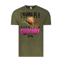 Vintage Olive i wanna be a cowboy baby Vintage Tee - AdoDesignShop