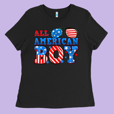 All American Boy Ladies Tee Designed By Neo Western