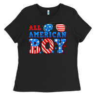 Black All American boy Ladies Tee - Neo Western