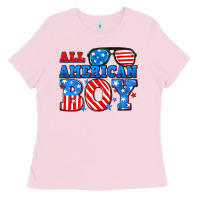 Bubblegum Pink All American boy Ladies Tee - Neo Western