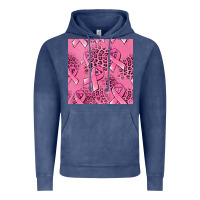 Vintage Denim breast cancer seamless pattern Vintage Hoodie - Jasminsmagicworld