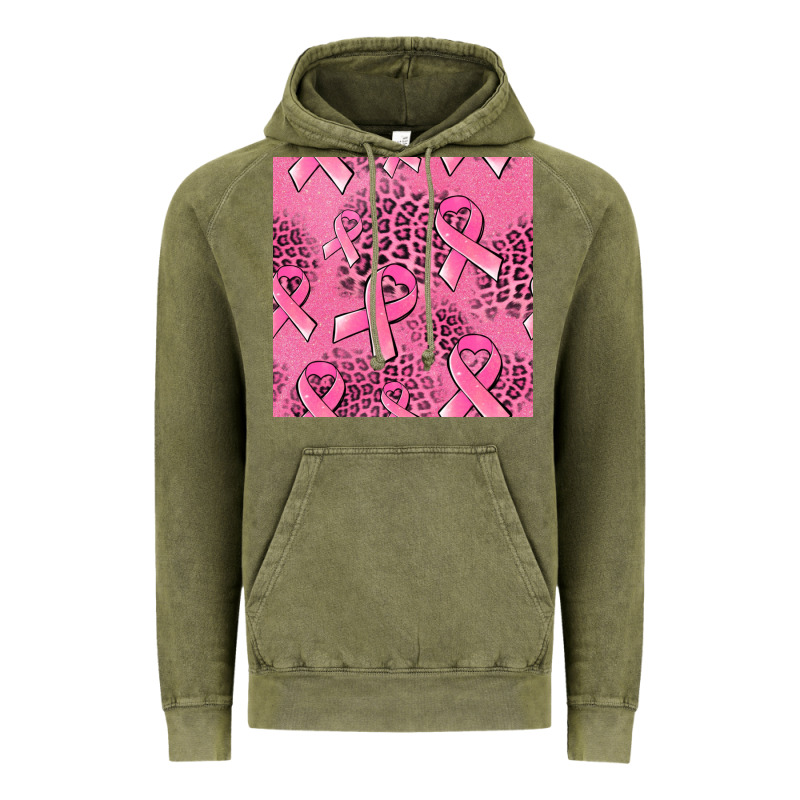 Breast Cancer Seamless Pattern Vintage Hoodie by Jasminsmagicworld | Teevron