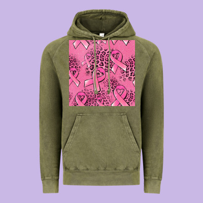 Breast Cancer Seamless Pattern Vintage Hoodie Designed By Jasminsmagicworld
