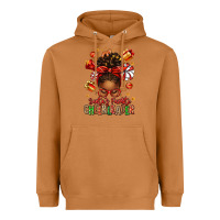 Meerkat santa's favorite cheerleader afro messy bun Heavyweight Hoodie - texasbilliewilder