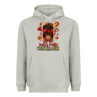 Moon Dust santa's favorite cheerleader afro messy bun Heavyweight Hoodie - texasbilliewilder