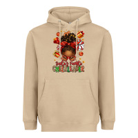 Mushroom santa's favorite cheerleader afro messy bun Heavyweight Hoodie - texasbilliewilder