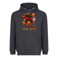 Smoke santa's favorite cheerleader afro messy bun Heavyweight Hoodie - texasbilliewilder