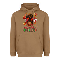 Toasted Coconut santa's favorite cheerleader afro messy bun Heavyweight Hoodie - texasbilliewilder