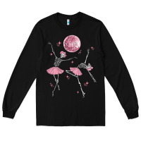 Black skeleton ballerina Long Sleeve Tee - MaliasSmallBusiness