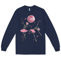 Navy skeleton ballerina Long Sleeve Tee - MaliasSmallBusiness