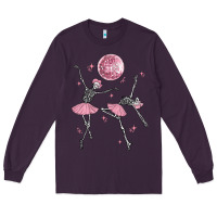 Plum skeleton ballerina Long Sleeve Tee - MaliasSmallBusiness